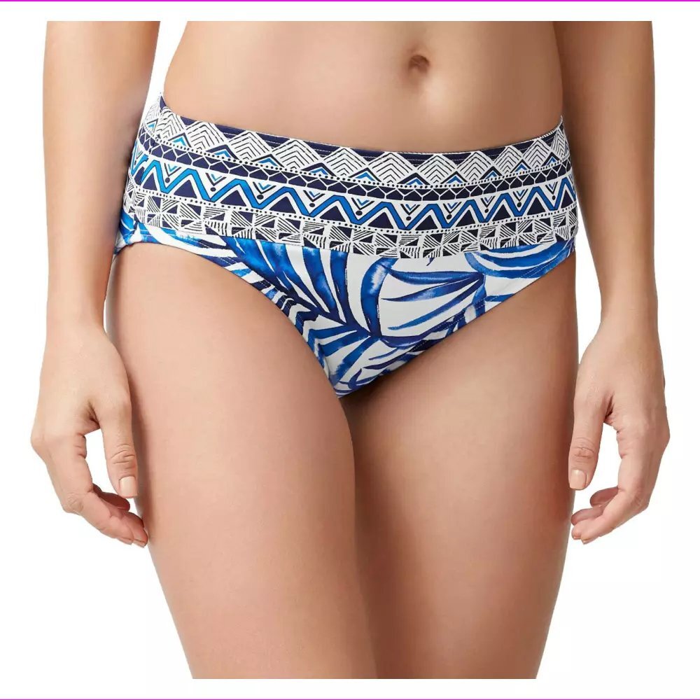 Tommy Bahama Women's Fuller Fronds High Waist Regular Bikini Bottoms XS